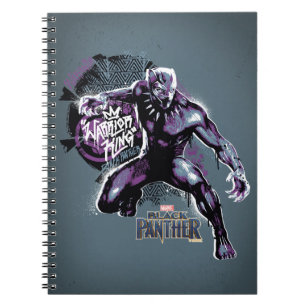 Black Panther   Warrior King Painted Graphic Notebook