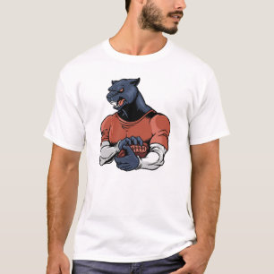 Black Panther with Football T-Shirt