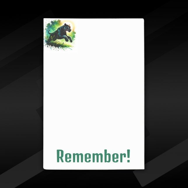 Black Panther with green surroundings | Post-it Notes (Creator Uploaded)