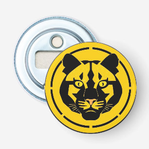 Black Panther with Intricate Artistic Details Bottle Opener