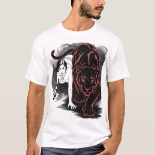 Black Panther with women T-Shirt