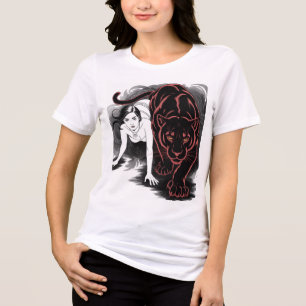 Black Panther with women Tri-Blend Shirt