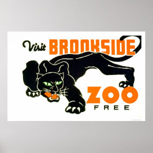 Black Panther Zoo 1937 WPA Poster