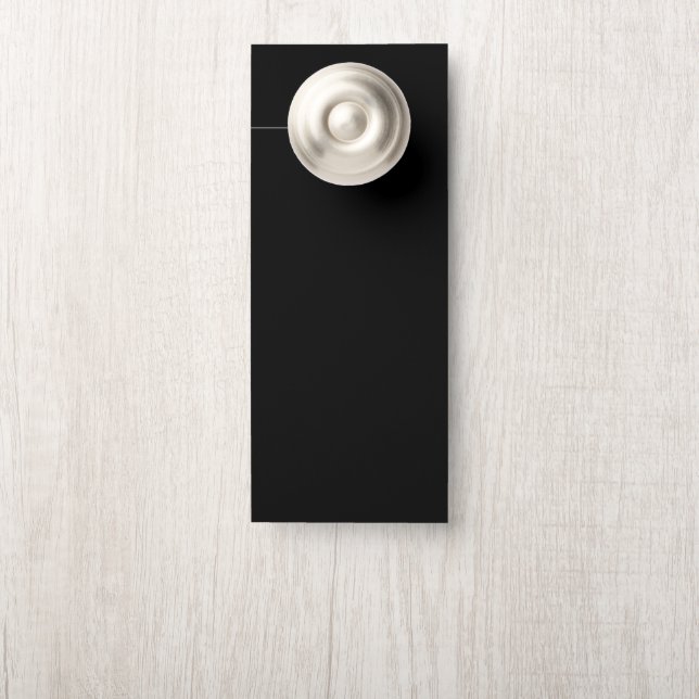Black Paper Door Hanger (On Knob)