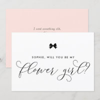 Black Parisian Bow Will You Be My Flower Girl