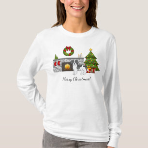 Black Parti-colour Mini Goldendoodle Christmas Roo T-Shirt