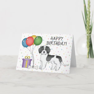 Black Parti-Colour Mini Goldendoodle Dog Birthday Card