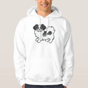 Black Parti-Colour Tibetan Spaniel Cute Cartoon Do Hoodie