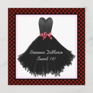 Black Party Dress Invitation