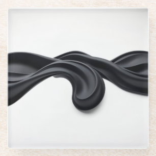 Black pastel glass coaster