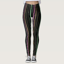 Black & Pastel Rainbow Stripes