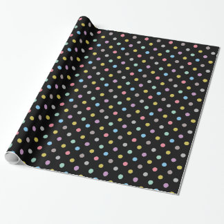 Black Pastel Spot ELEGANT BIRTHDAY WEDDING WRAP Wrapping Paper