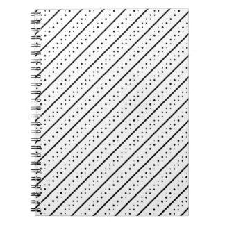 Black Pattern Line Dots Geometry Notebook