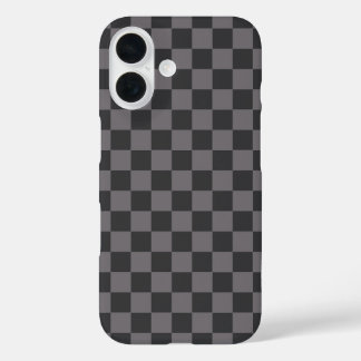 Black Patterns Chequerboard Check Chequered iPhone 16 Case