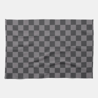 Black Patterns Chequerboard Check Chequered Tea Towel