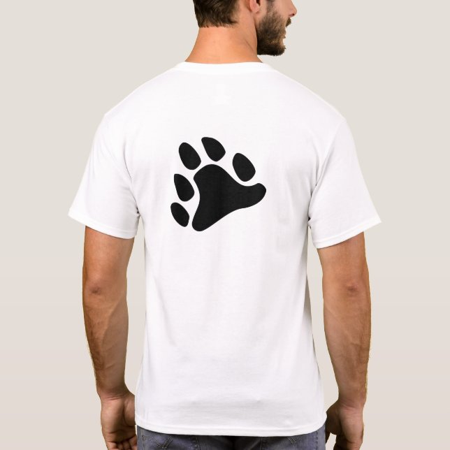 Black Paw (back design) T-Shirt (Back)