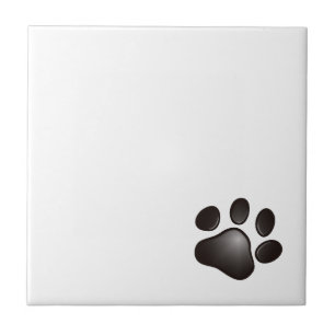 Black Paw Ceramic Tile