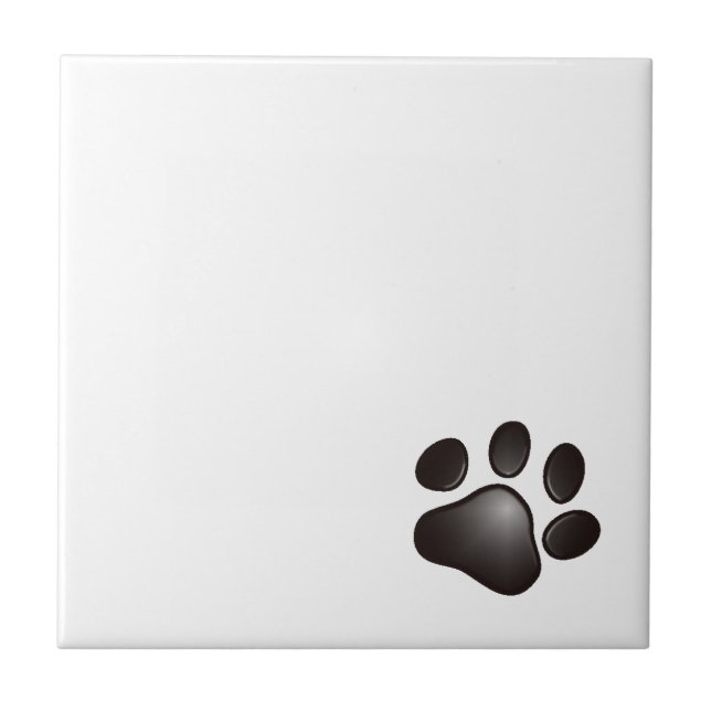 Black Paw Ceramic Tile (Front)