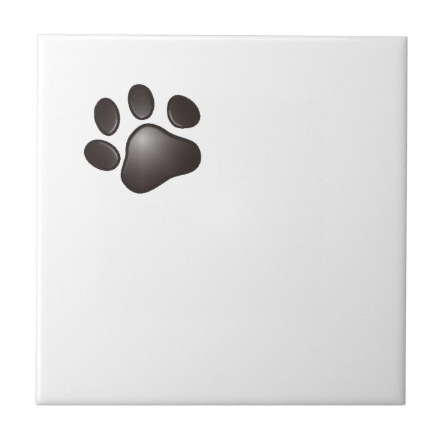 Black Paw Ceramic Tile (Front)