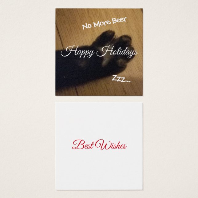 Black Paw Holiday Greetings (Front & Back)