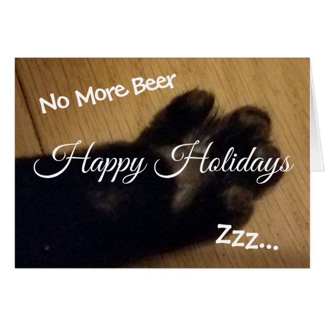 Black Paw Holiday Greetings (Front Horizontal)