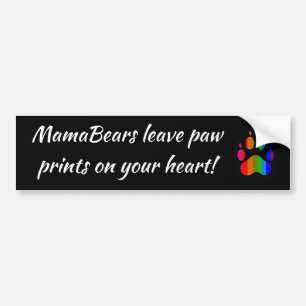 Black Paw Print Bumper Sticker