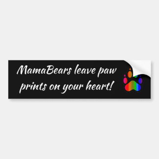 Black Paw Print Bumper Sticker