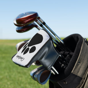 Black Paw Print Design Golf Head Cover