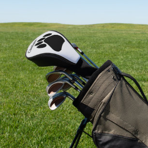 Black Paw Print Design Golf Head Cover