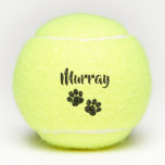 Black Paw Print Personalised Pet or Dog Name Toy Tennis Balls<br><div class="desc">Black Paw print Personalised Pet Name Toy: Play fetch with a personalised tennis ball designed by JTMPets. You can customise with your pet's name, instagram handle and more. Choose from a branded or generic brand of tennis ball. Perfect for gifts, new pets, holidays and more. Exactly what your furry friends...</div>