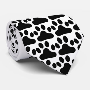 Black Paw Print Tie