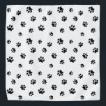 Black Paw Prints Pattern Bandana<br><div class="desc">Show how much you love animals with this cute black paw print patterned bandanna. Also looks awesome with other lighter backgrounds. Bet your pet will look adorable wearing it!</div>