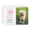 Black Paw Prints Pet Birthday Photo Invitation