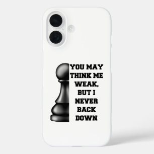Black Pawn Chess Strength Resilience Strategy Powe iPhone 16 Case
