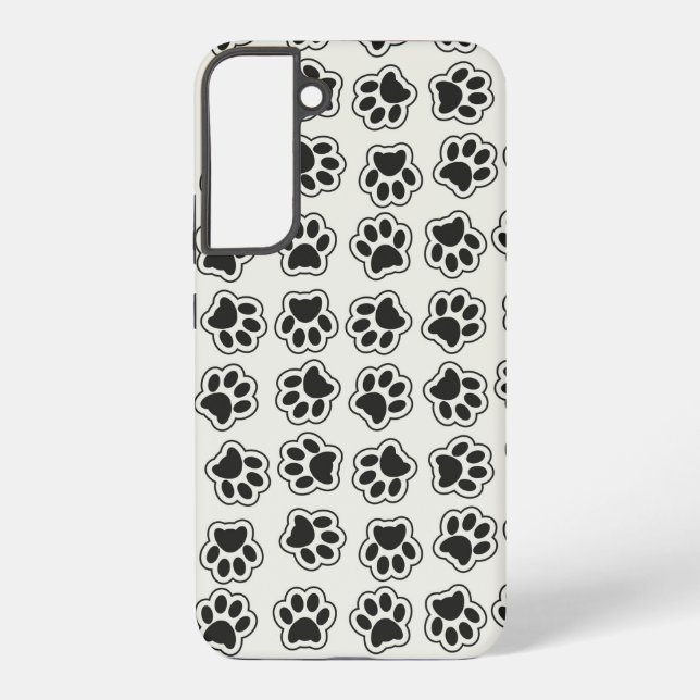 Black Paws, Dog Paws, Cat Paws, Outline Samsung Galaxy S22+ Case (Back)
