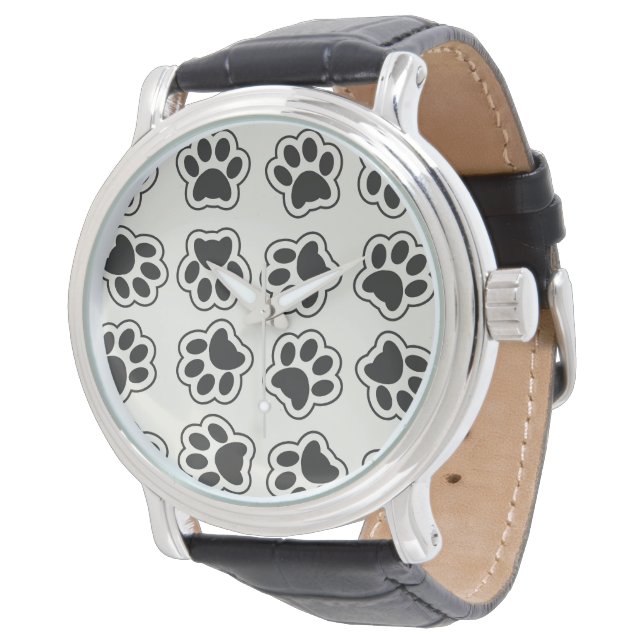 Black Paws, Dog Paws, Cat Paws, Outline Watch (Angled)