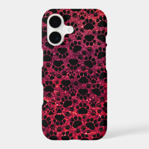 Black Paws, Red Glitter, Dog Paws, Animal Paws