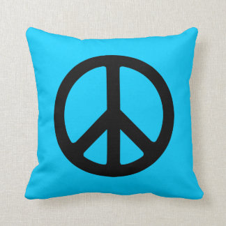 Black Peace Sign Cushion