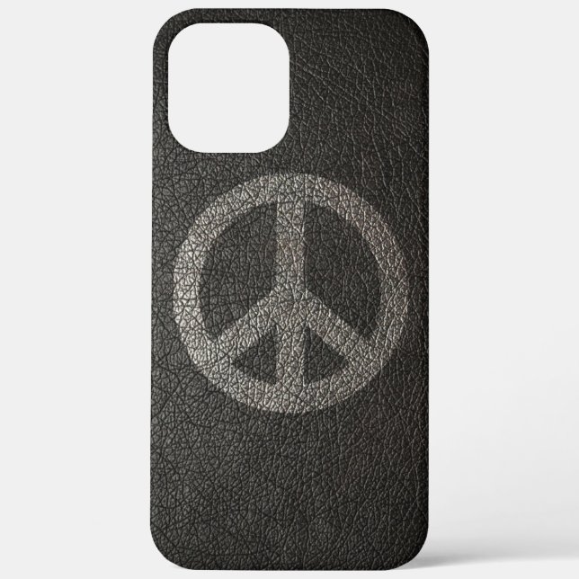 Black Peace Sign Phone Case - iPhone 12 Pro Max (Back)