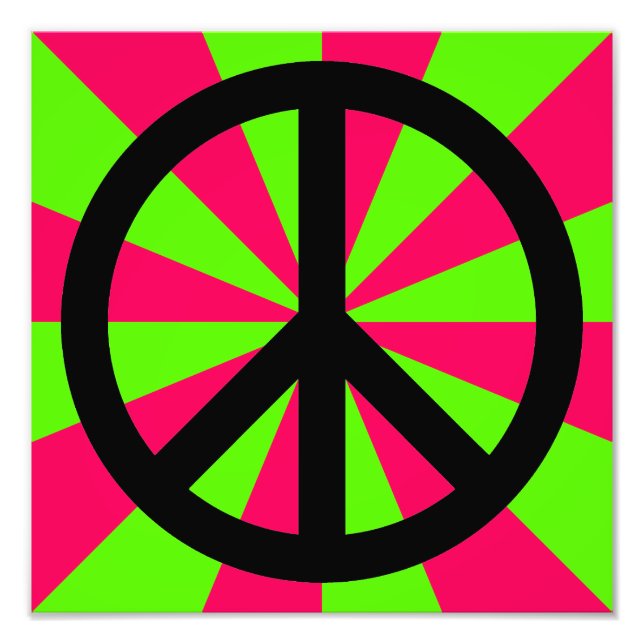 Black Peace Symbol Photo Print (Front)