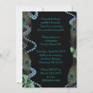 Black Peacock Invitation