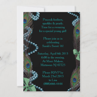 Black Peacock Invitation