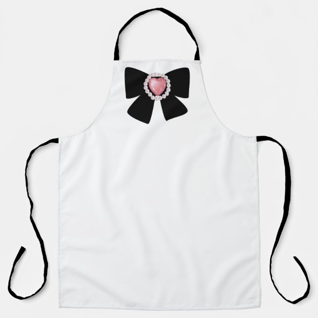 black pearl ribbon apron (Front)