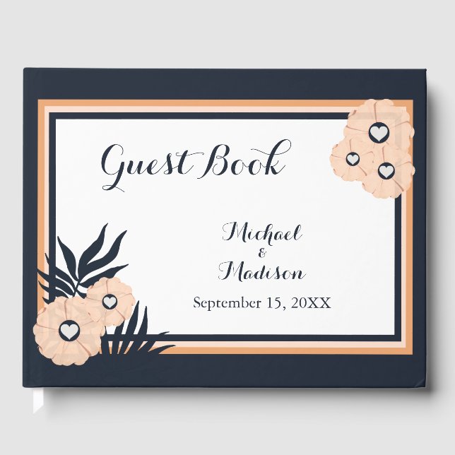 Black Pearl Watusi Tacao Wedding Guest Book (Front)