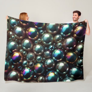 Black Pearls Fleece Blanket