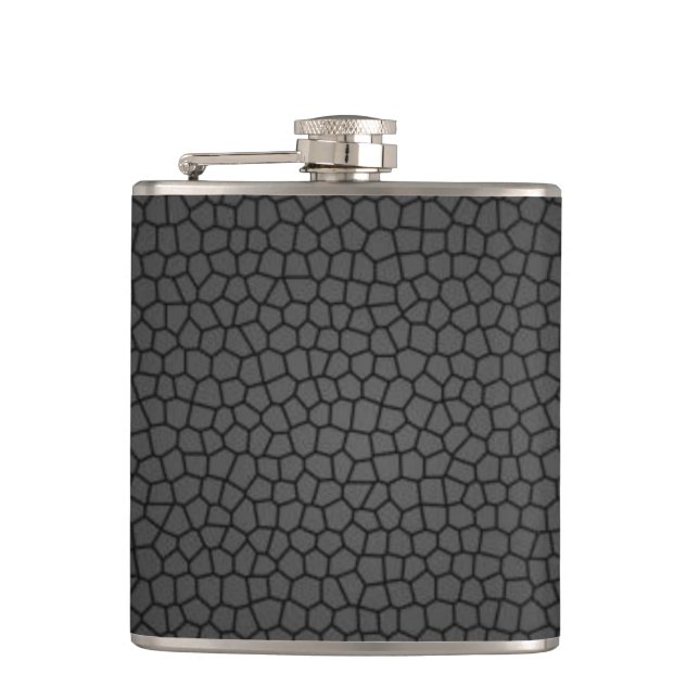 Black Pebbled Design Flask (Front)