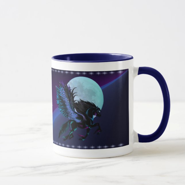 Black Pegasus and Blue Moon Mug (Right)