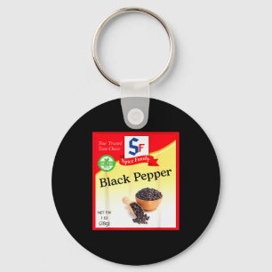 Black Pepper Condiment Costume Holiday Sce Group C Key Ring