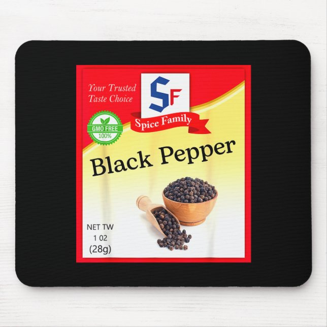 Black Pepper Condiment Costume Holiday Sce Group C Mouse Pad (Front)