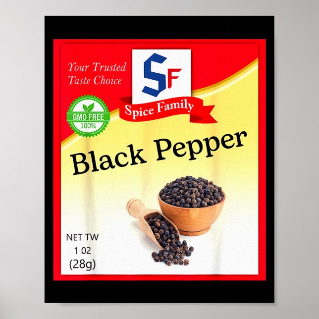 Black Pepper Condiment Costume Holiday Sce Group C Poster (Front)